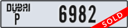 dubai - code - P - number -6982