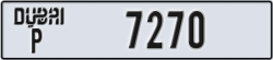dubai - code - P - number -7270