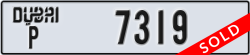 dubai - code - P - number -7319