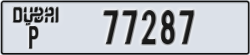 dubai - code - P - number -77287