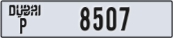 dubai - code - P - number -8507