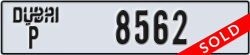 dubai - code - P - number -8562