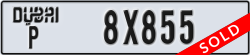 dubai - code - P - number -8X855