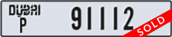 dubai - code - P - number -91112