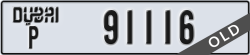 dubai - code - P - number -91116