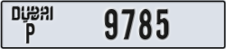 dubai - code - P - number -9706