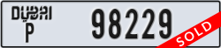 dubai - code - P - number -98229