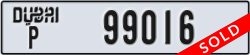dubai - code - P - number -99016