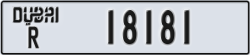 dubai - code - R - number -18181