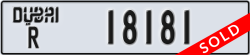 dubai - code - R - number -18181