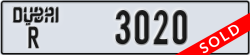 dubai - code - R - number -3020
