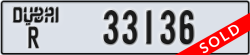 dubai - code - R - number -33136