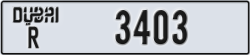 dubai - code - R - number -3403