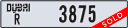 dubai - code - R - number -3875