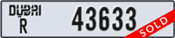dubai - code - R - number -43633