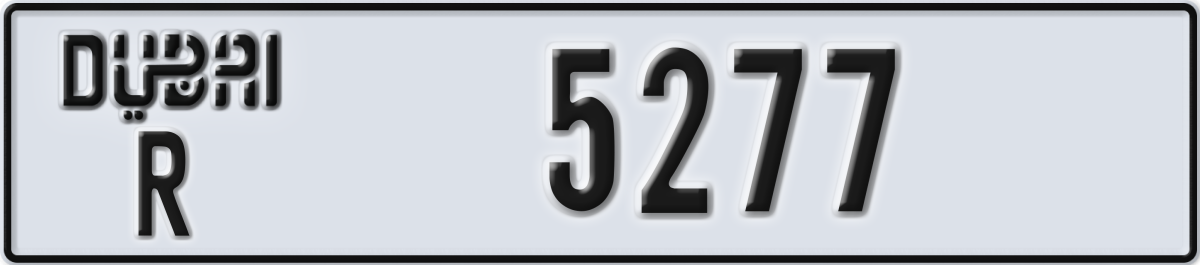 dubai License Plate Number 5277 Code R