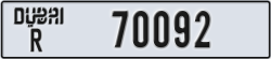 dubai - code - R - number -70092