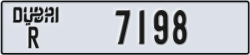 dubai - code - R - number -7198