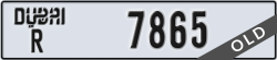 dubai - code - R - number -7865