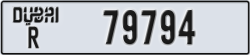 dubai - code - R - number -79794