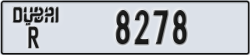 dubai - code - R - number -8278