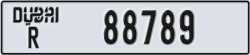 dubai - code - R - number -88789