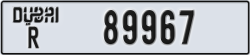 dubai - code - R - number -89967