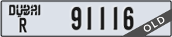 dubai - code - R - number -91116