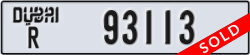 dubai - code - R - number -93113