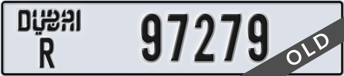 dubai License Plate Number 97279 Code R