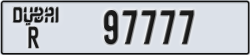 dubai - code - R - number -97777
