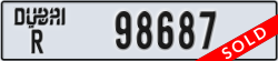 dubai - code - R - number -98687