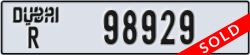 dubai - code - R - number -98929