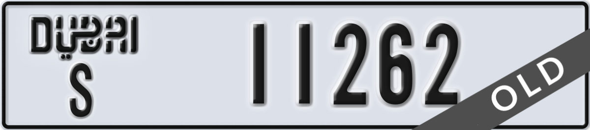 dubai License Plate Number 11262 Code S