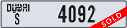 dubai - code - S - number -4092