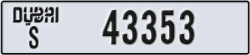 dubai - code - S - number -43353