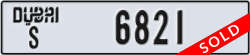 dubai - code - S - number -6821