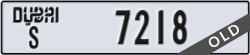 dubai - code - S - number -7218