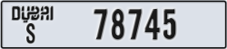 dubai - code - S - number -78745