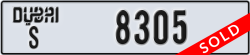 dubai - code - S - number -8305
