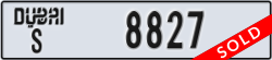 dubai - code - S - number -8827