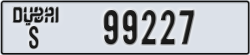 dubai - code - S - number -99227