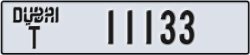 dubai - code - T - number -11133