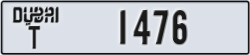 dubai - code - T - number -1476
