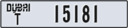 dubai - code - T - number -15181