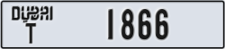 dubai - code - T - number -1866