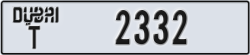 dubai - code - T - number -2332