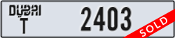 dubai - code - T - number -2403