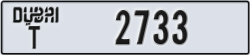 dubai - code - T - number -2733