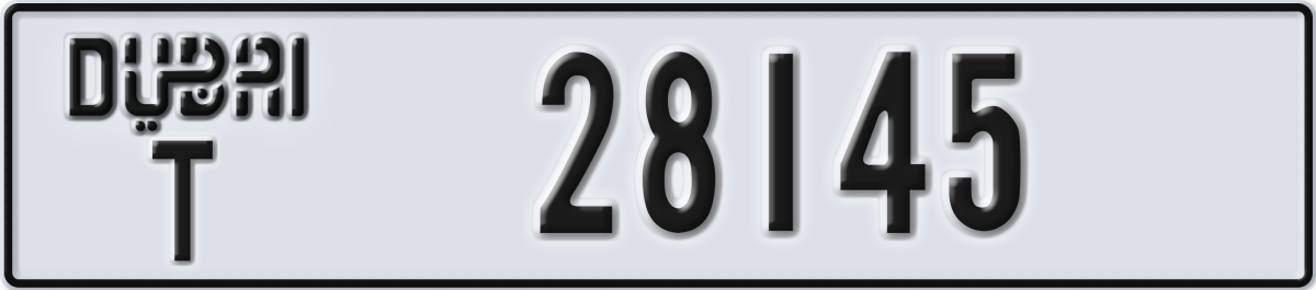dubai License Plate Number 28224 Code T